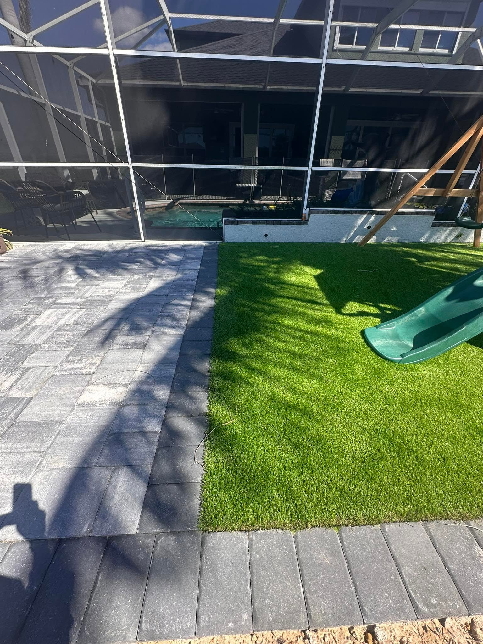 Turf before and after
