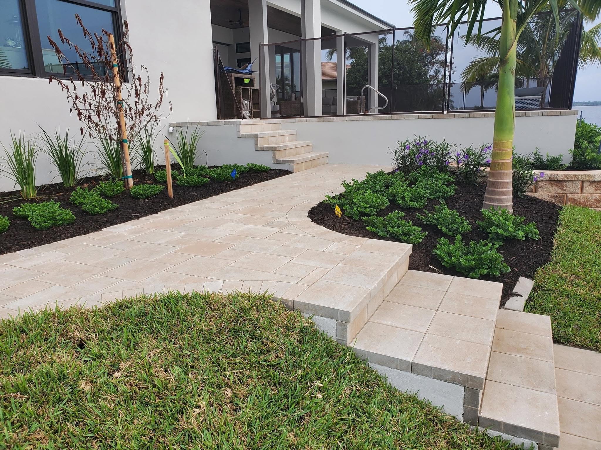 Travertine patio